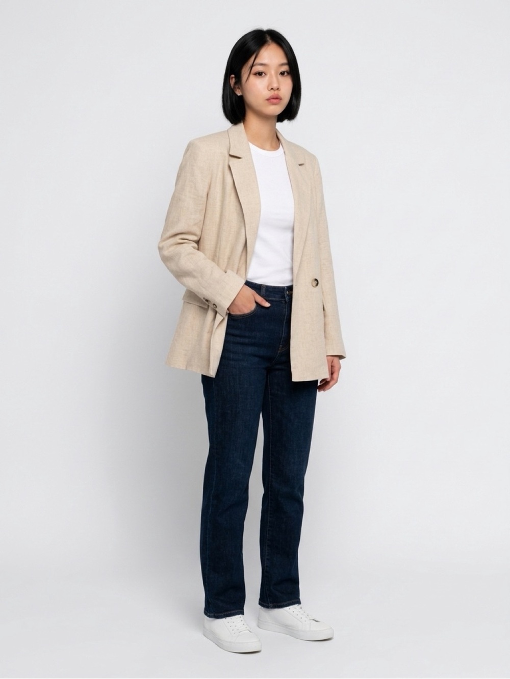 Primark Dark Blue Straight-Leg Jeans